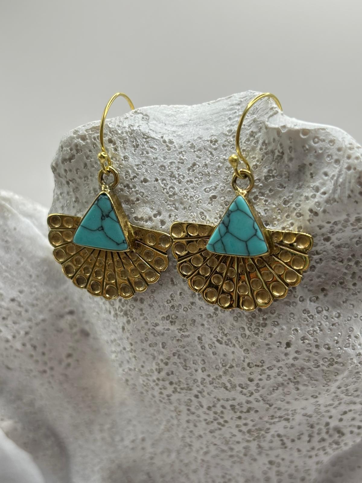 Lazaret Azure Gold Plated Earrings - Image 2