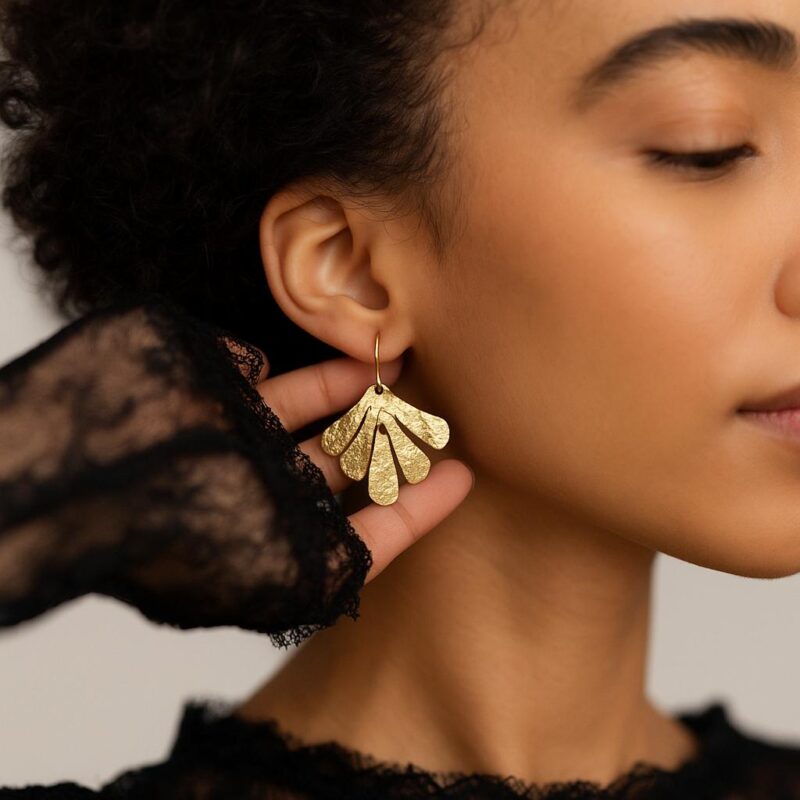 Pozłacane Kolczyki Manta